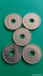 Monedas Juan Carlos I: (ESPAÑA) LOTE DE MONEDAS DE 25 PESETAS DIFERENTES